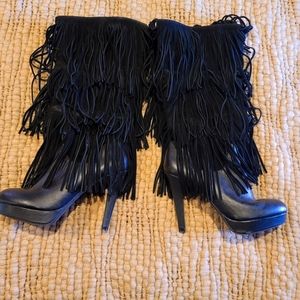 Multi Tier Fringe Boots